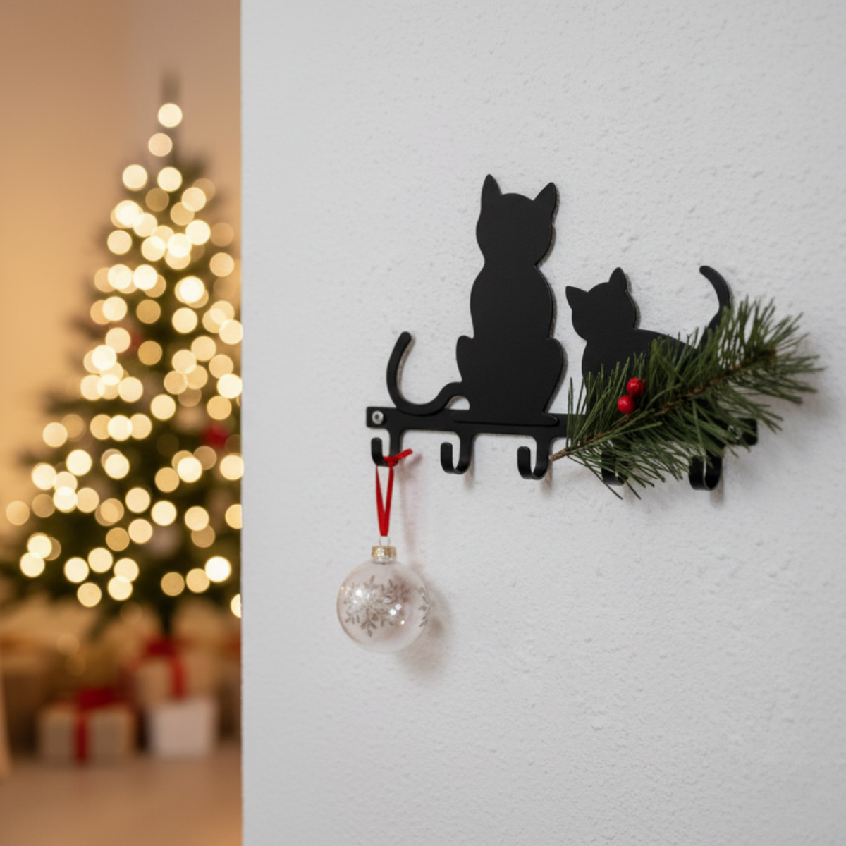 Věšák na klíče Kočky